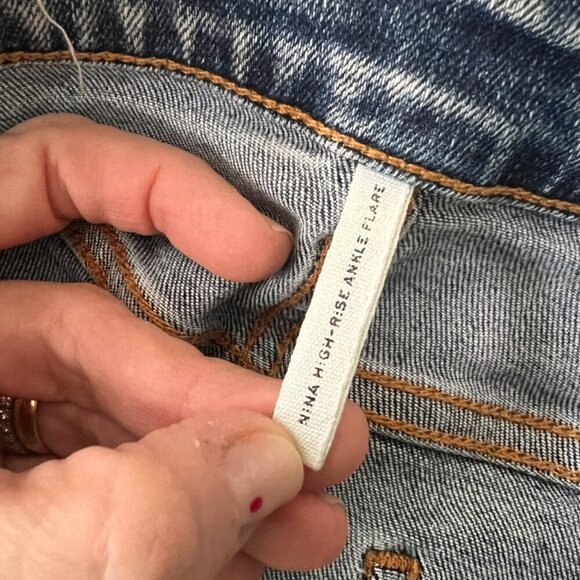 rag & bone  NINA HIGH- RISE ANKLE FLARE jeans size 27 - Picture 6 of 6